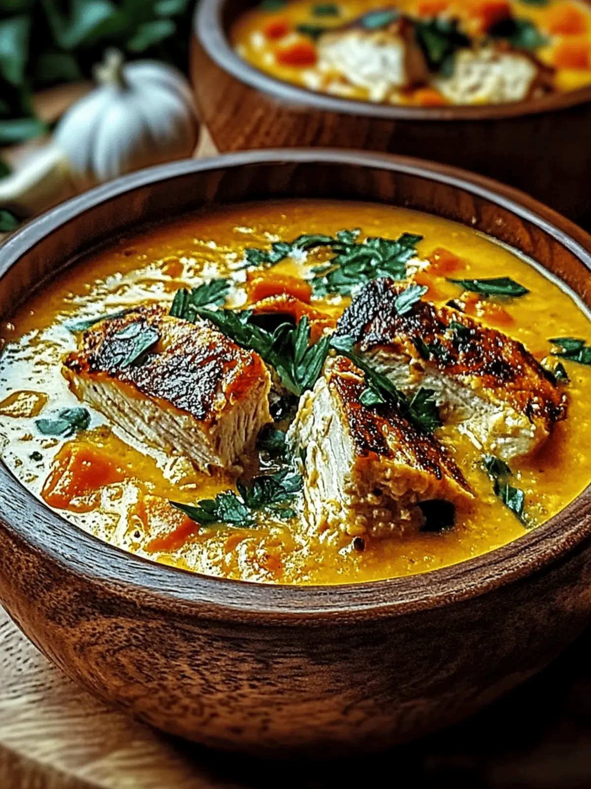 Creamy Pumpkin Chicken Soup