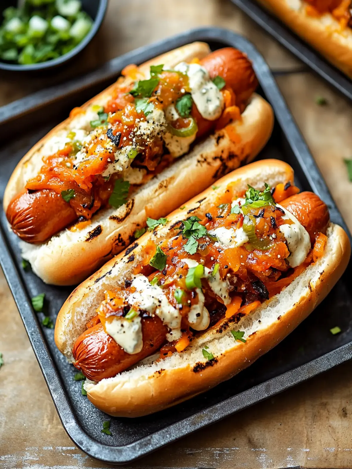 Bonfire Night Carrot Hot Dogs
