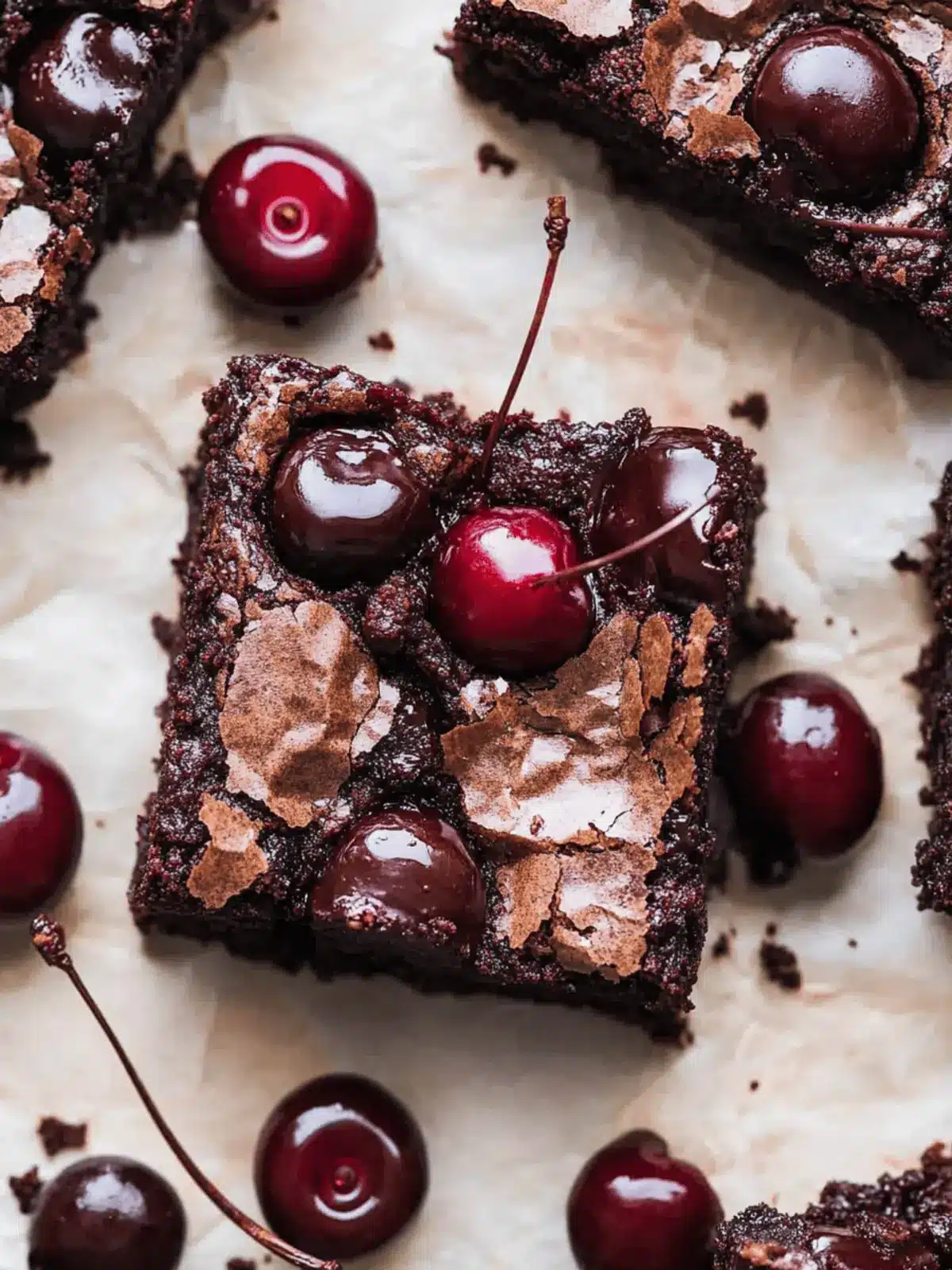 Roasted Chocolate Cherry Brownies
