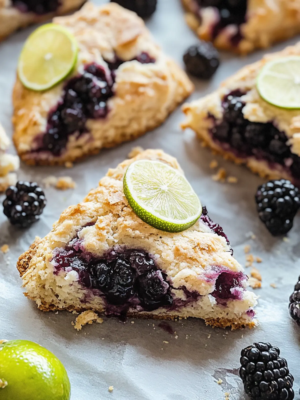 Blackberry Lime Scones
