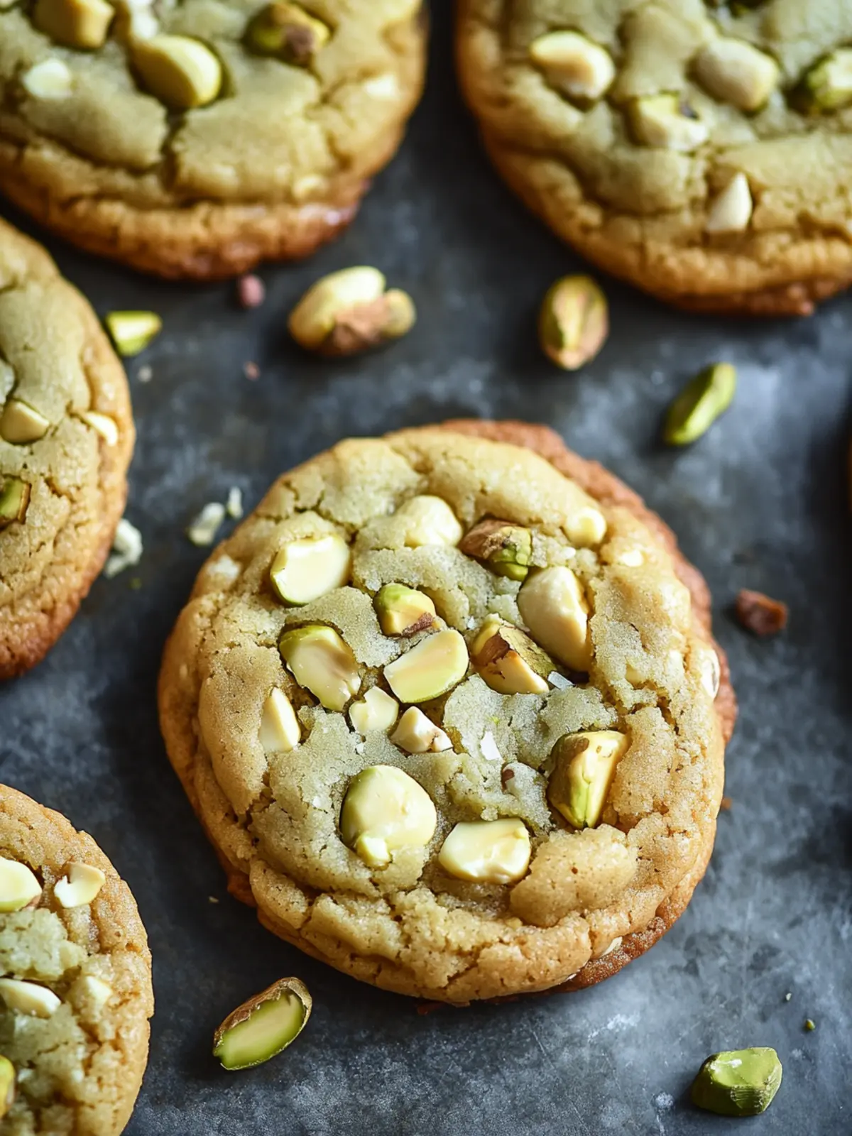 Pistachio & White Chocolate Chip Cookies
