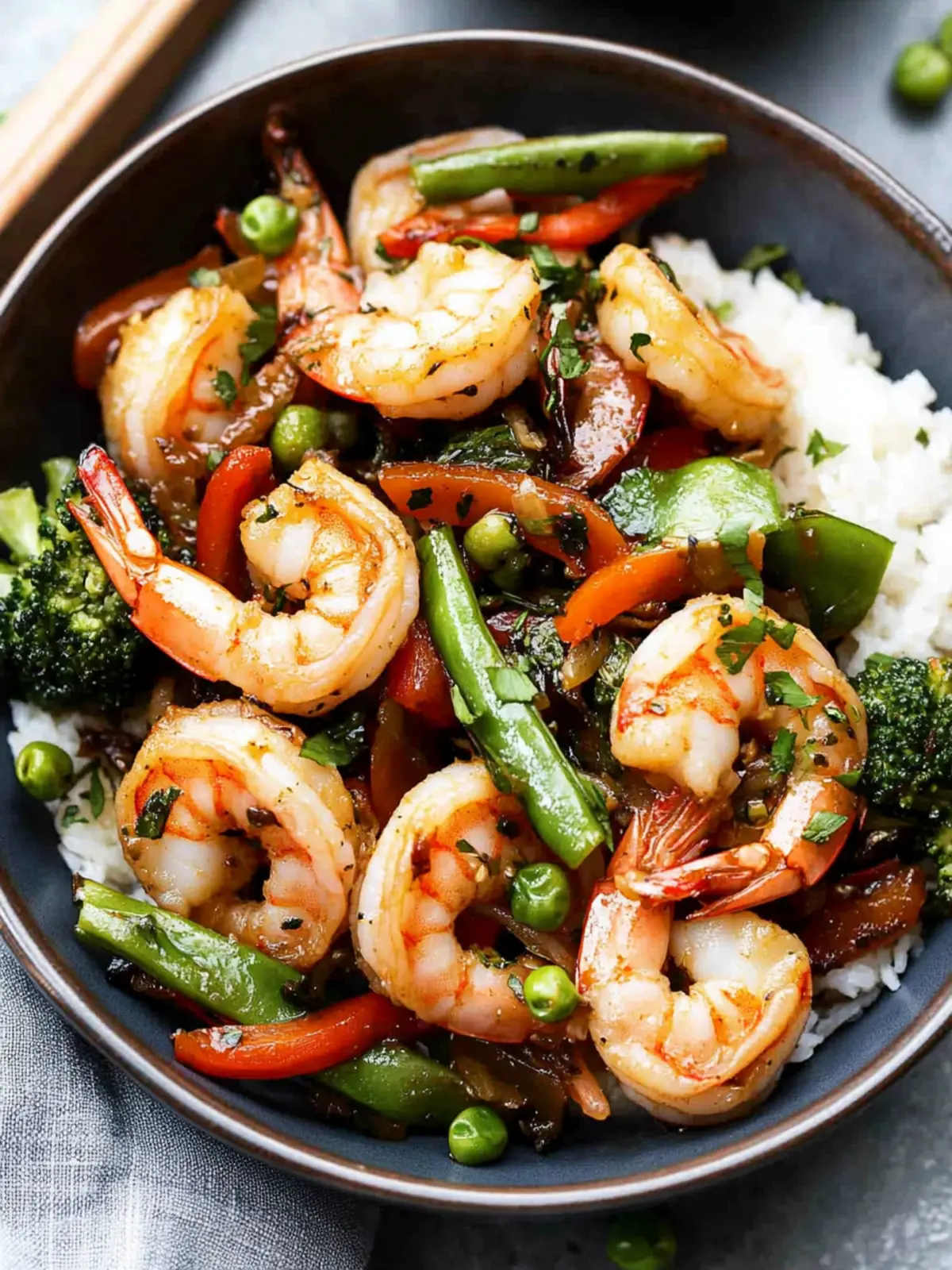 Healthy Garlic Shrimp Stir Fry