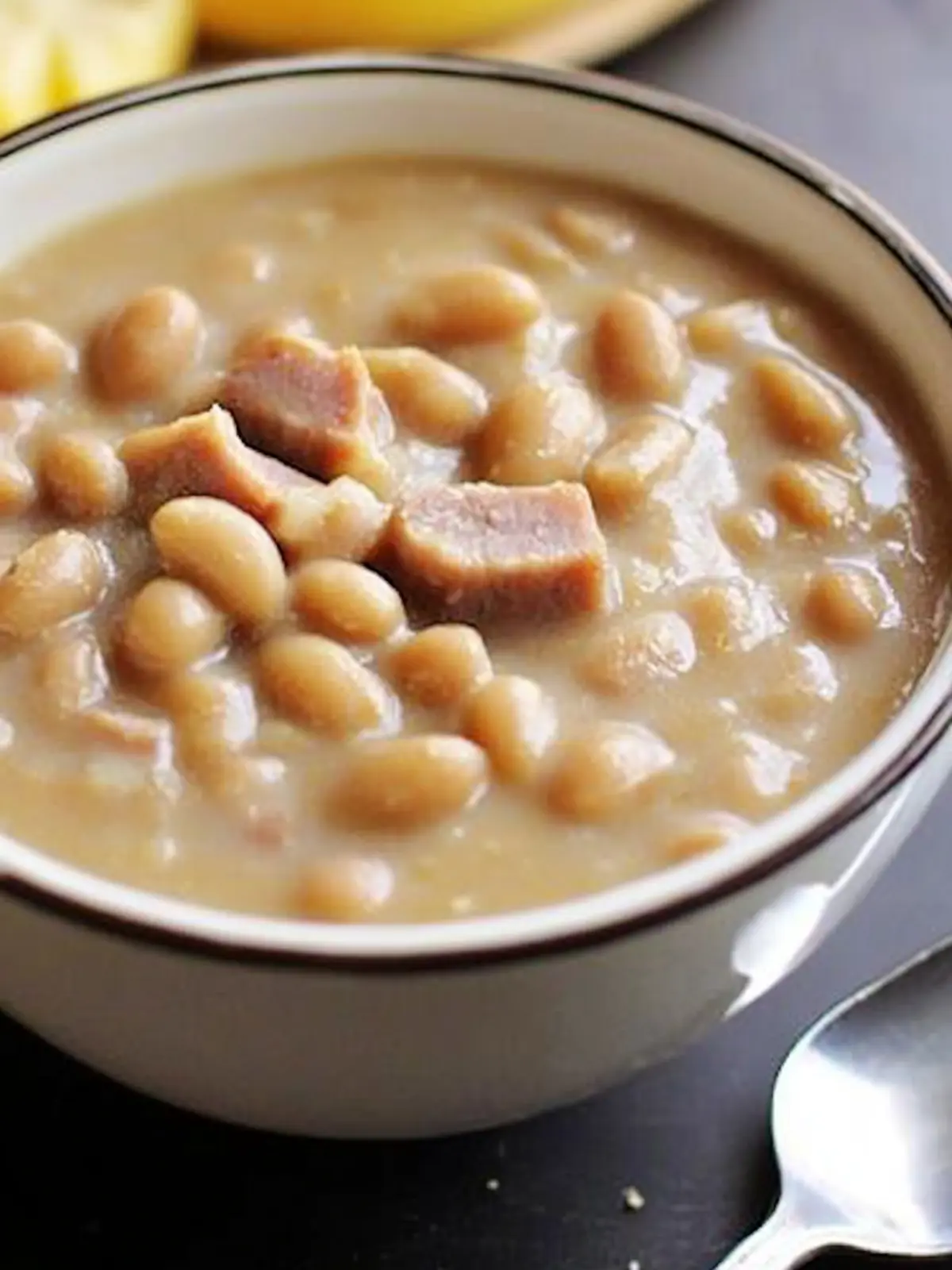 Creamy Great Northern Beans with Ham