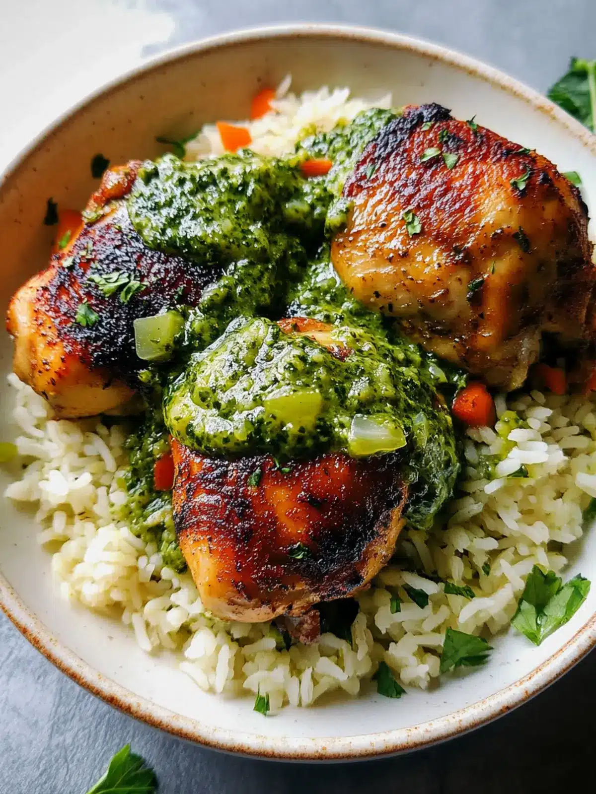 Savory Peruvian Chicken & Rice with Green Sauce Magic 4 Peruvian Chicken & Rice with Green Sauce