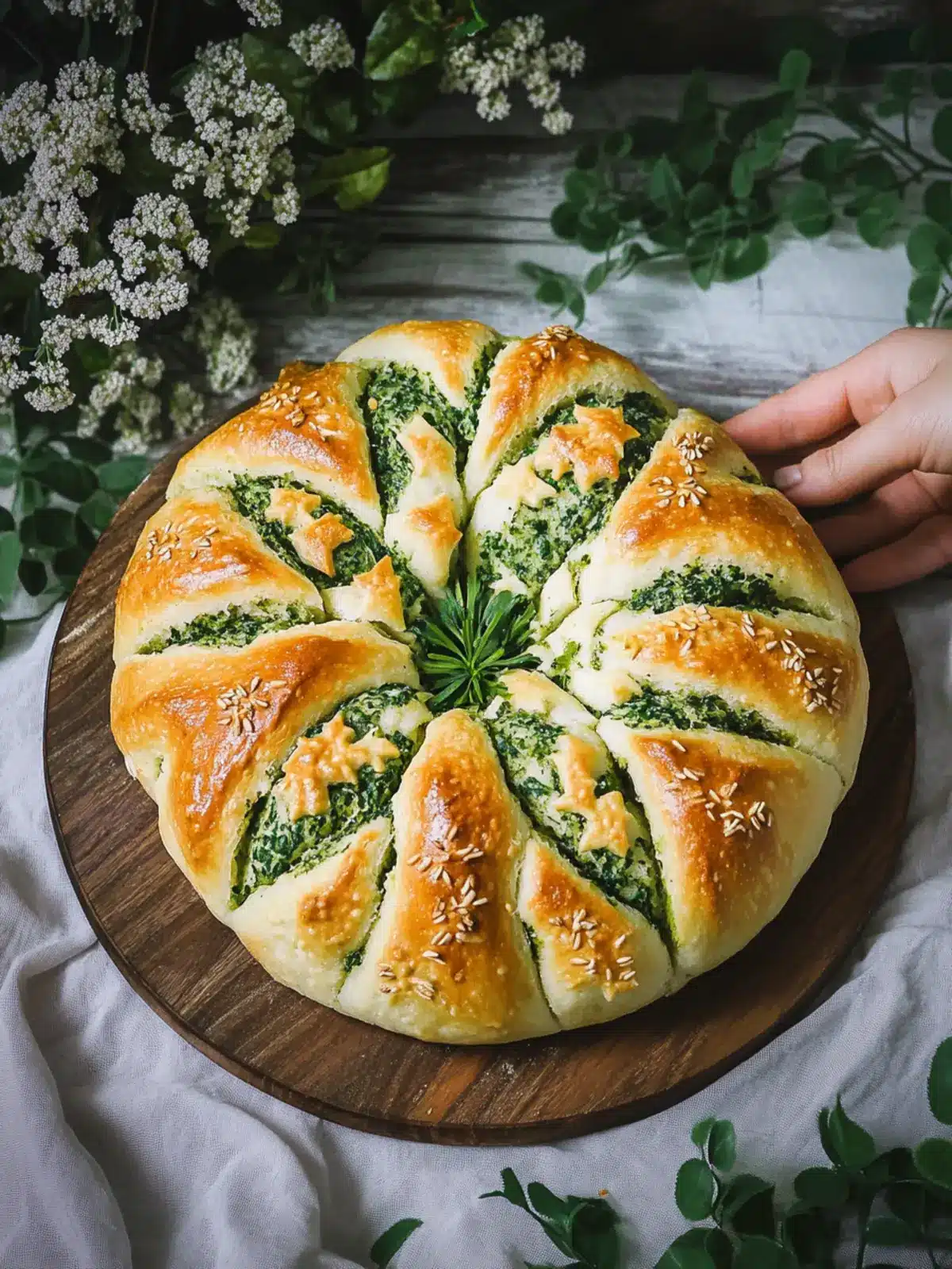 Spring Greens Star Bread: Pull-Apart Perfection for Spring! 3 Spring Greens Star Bread