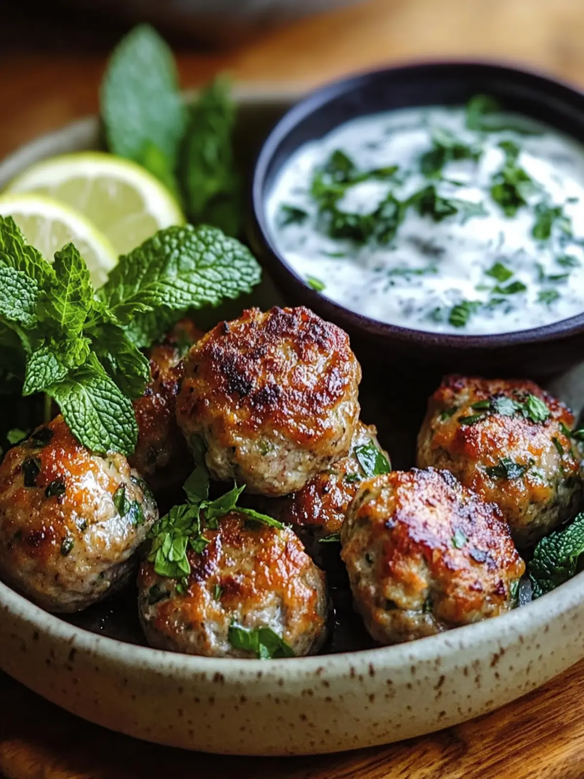 Lamb Meatballs with Mint Yogurt Sauce for Effortless Flavor 3 Lamb Meatballs with Mint Yogurt Sauce