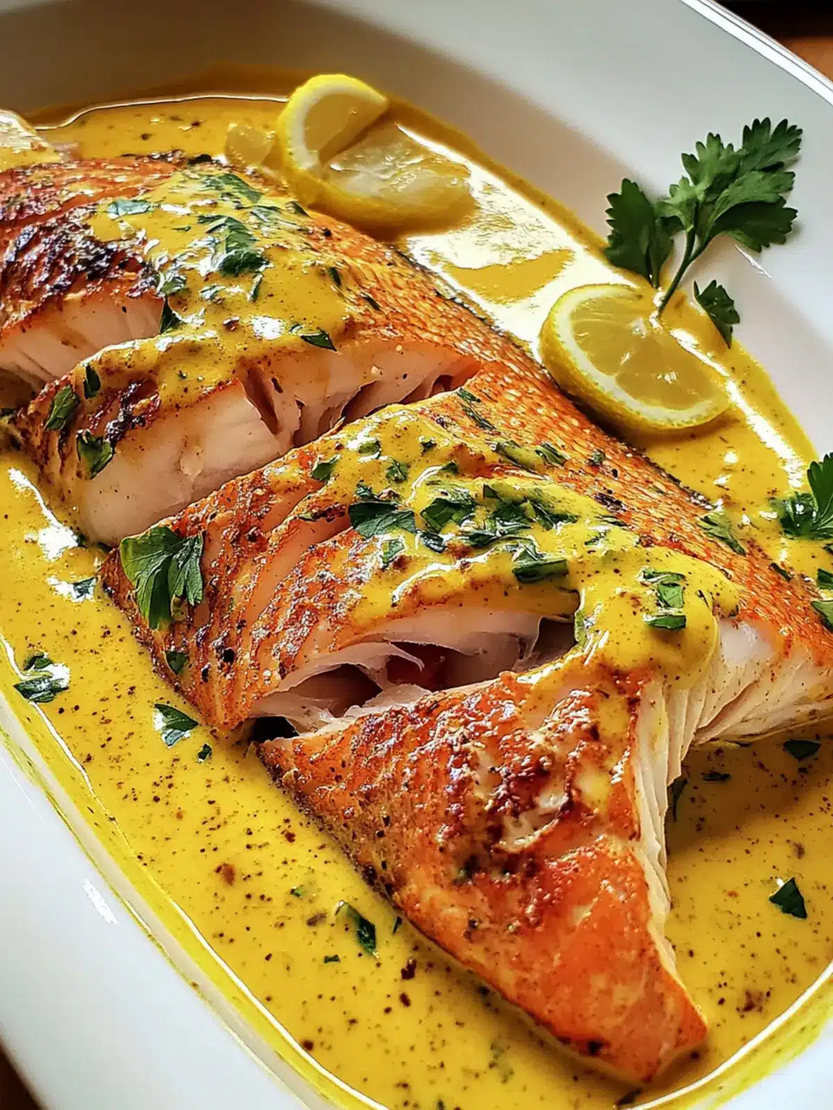 Red Snapper with Creamy Creole Sauce