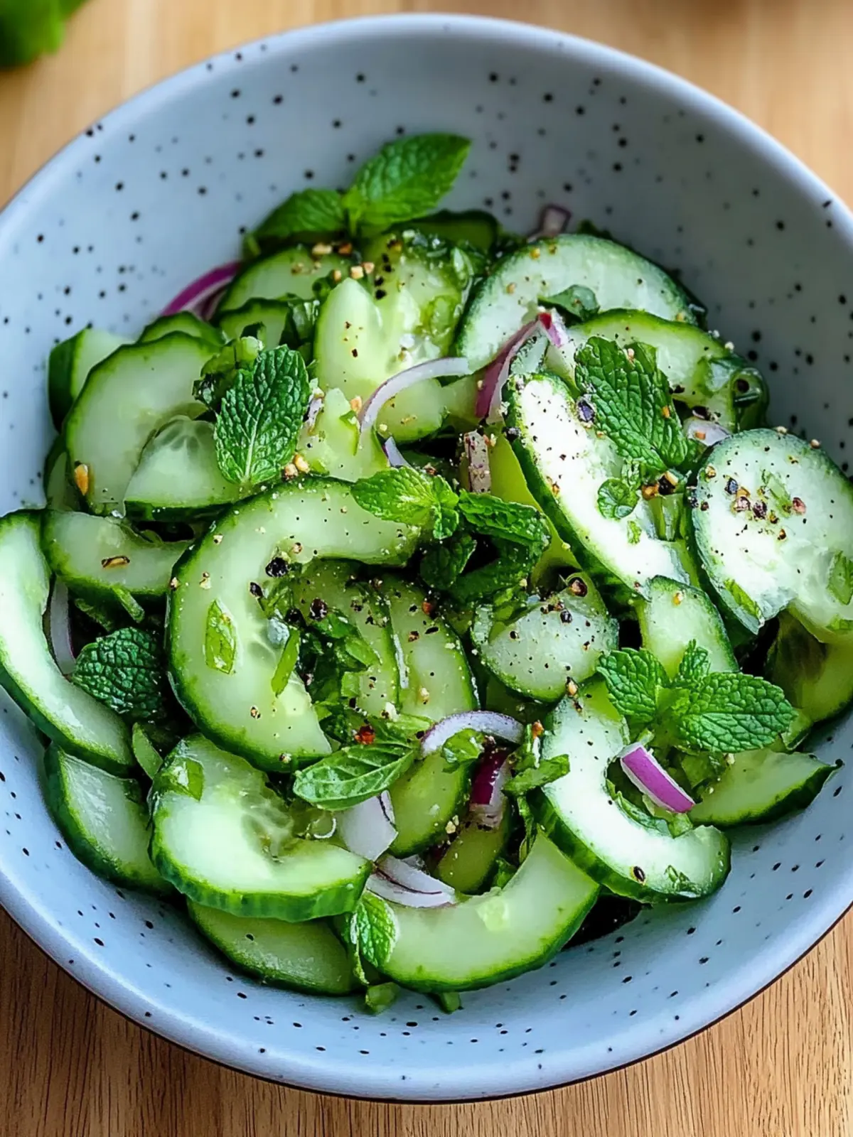 Healthy Cucumber and Mint Salad