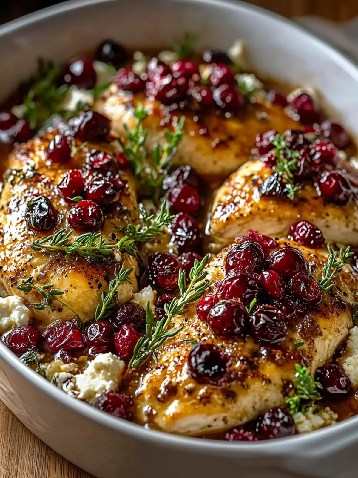 Honey Cranberry Chicken Bake with Ricotta Cheese