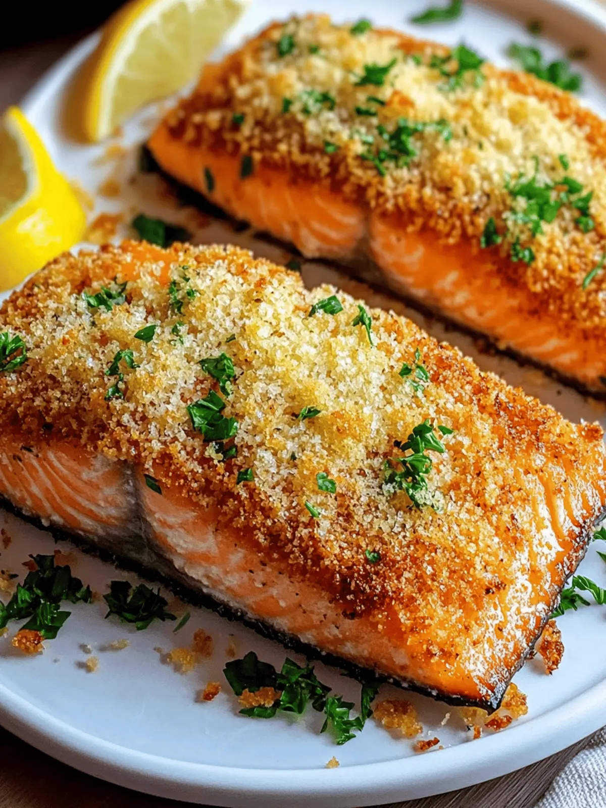 Crispy Parmesan Crusted Baked Salmon