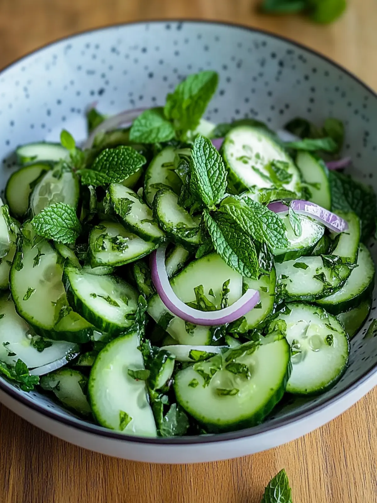 Healthy Cucumber and Mint Salad
