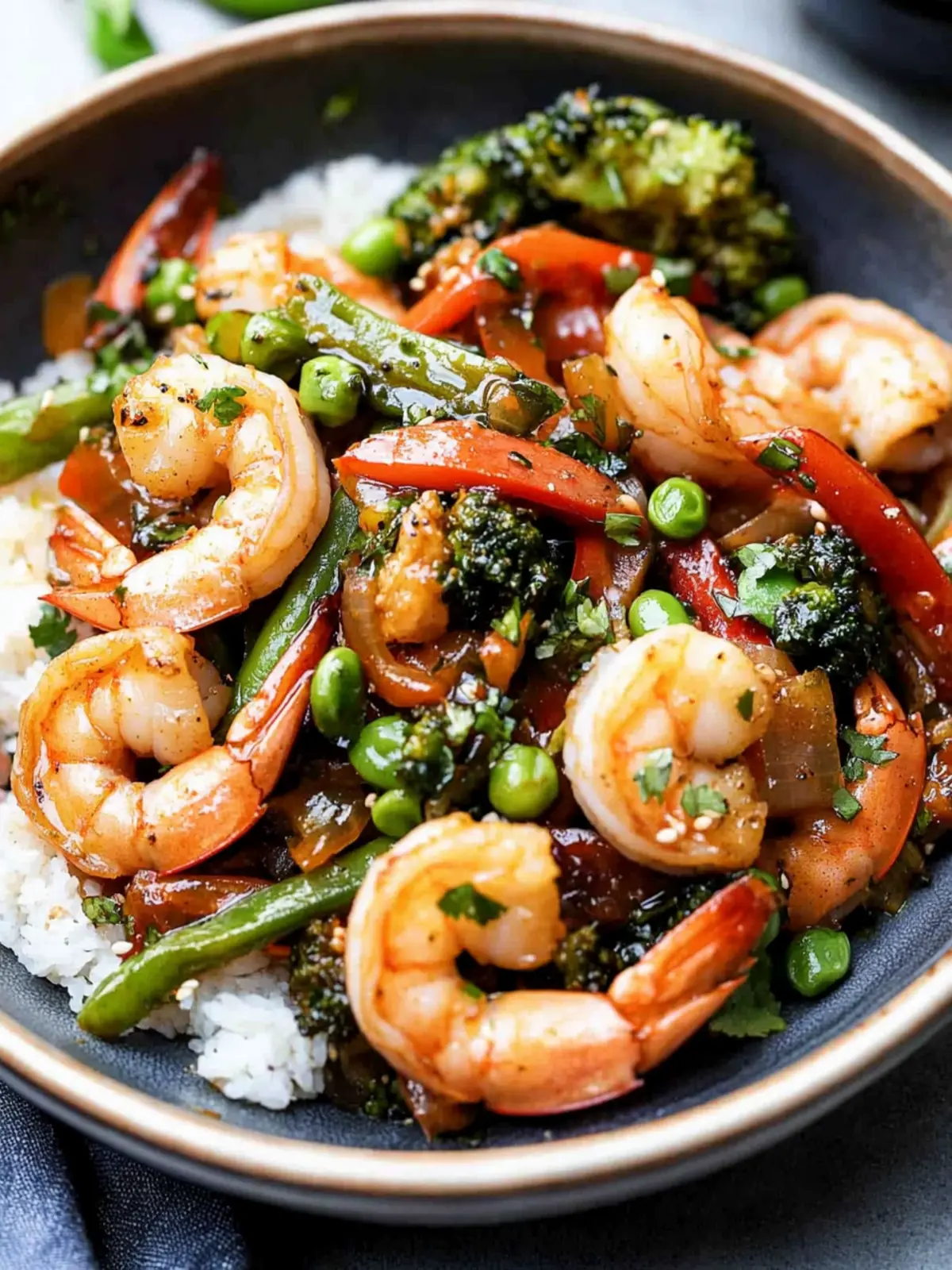 Healthy Garlic Shrimp Stir Fry