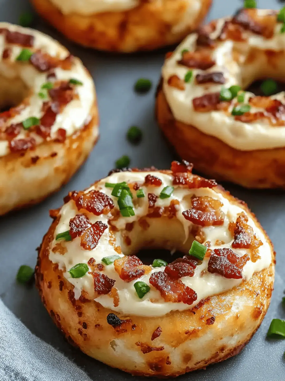 Bacon Cream Cheese Bagels