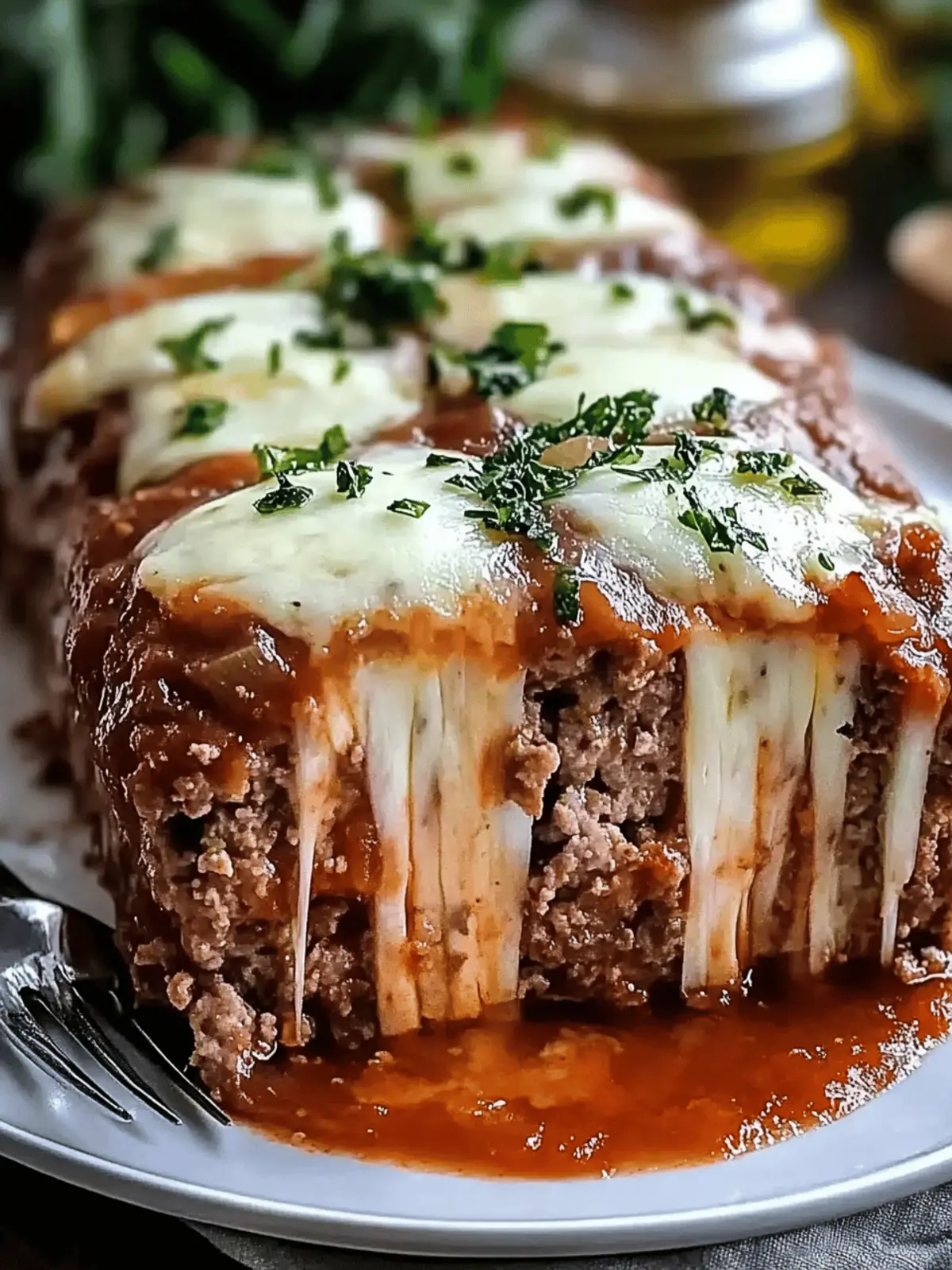 Stuffed Meatloaf with Mozzarella