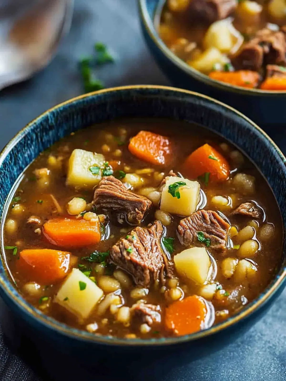 Hearty Crockpot Beef and Barley Soup