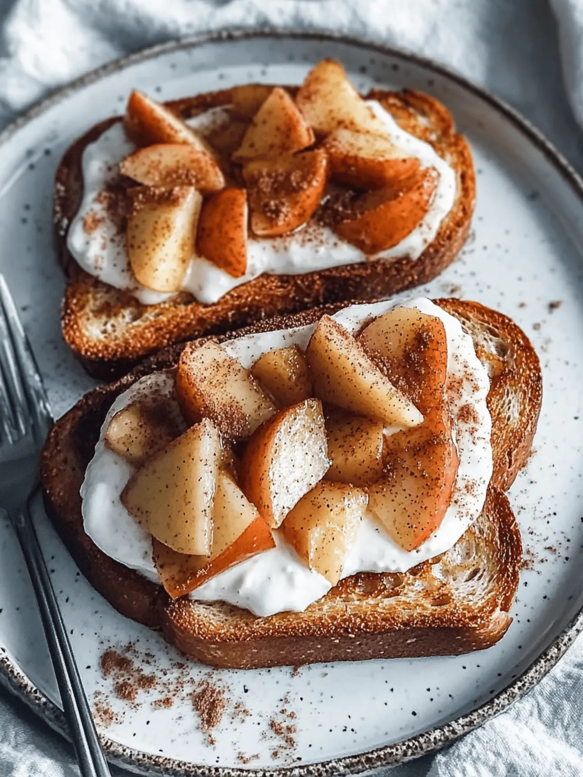 SautÃ©ed Cinnamon Apples and Yogurt Toast