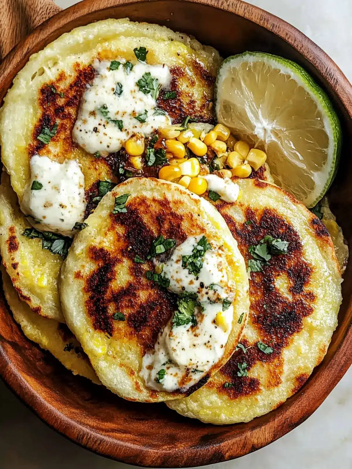 Venezuelan Sweet Corn Cachapas Loaded with Melty Mozzarella 2 Venezuelan Sweet Corn Cachapas