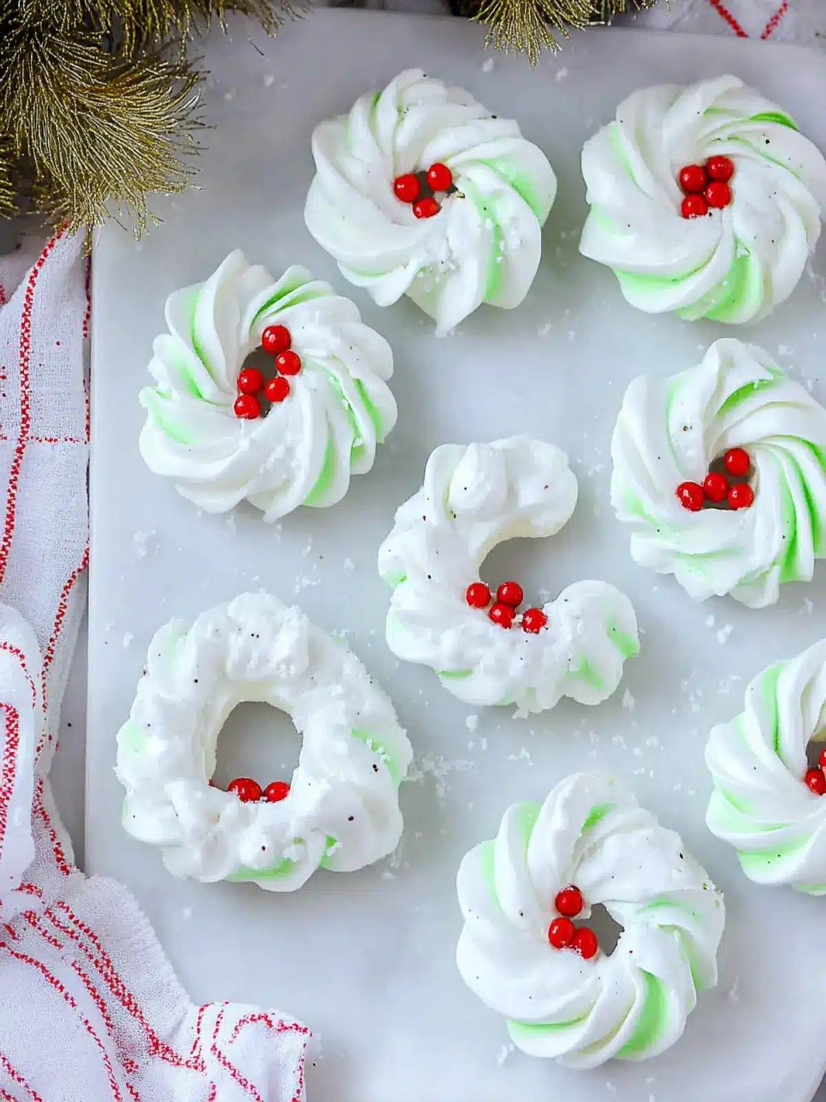 Meringue Wreath Cookies