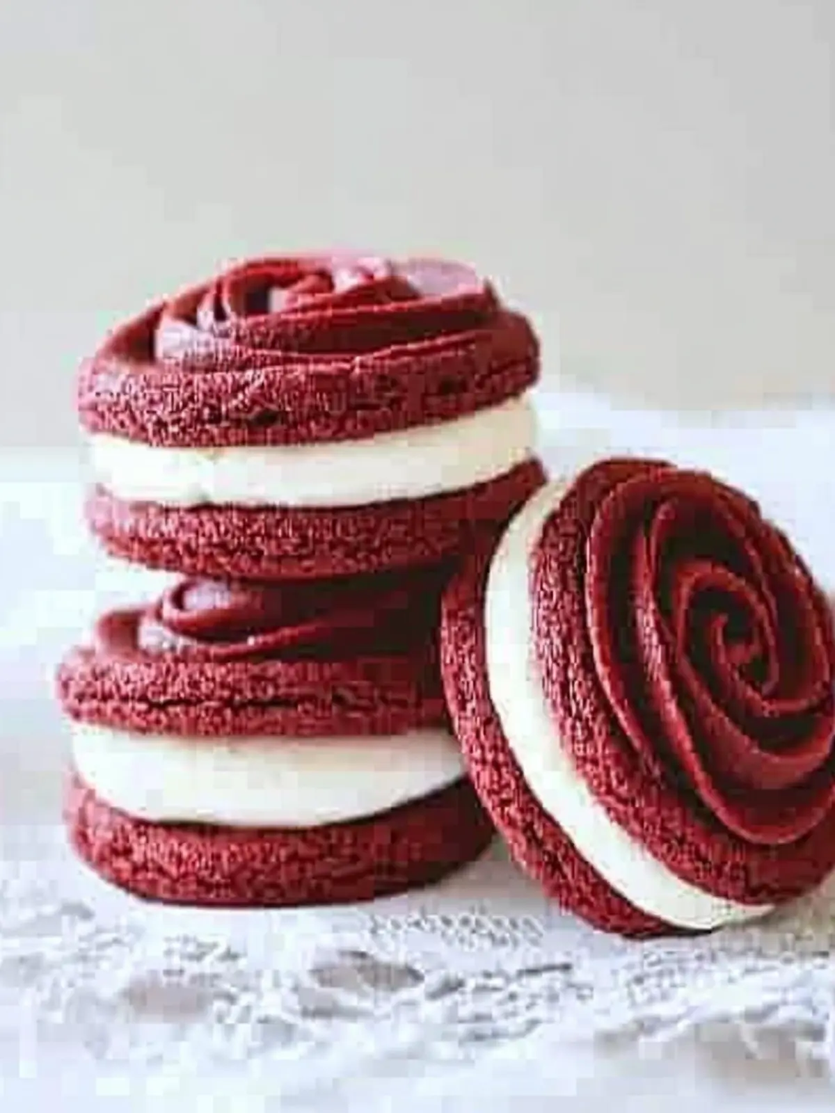 Delightful Red Velvet Rose Sandwich Cookies to Impress Your Guests 2 Red Velvet Rose Sandwich Cookies