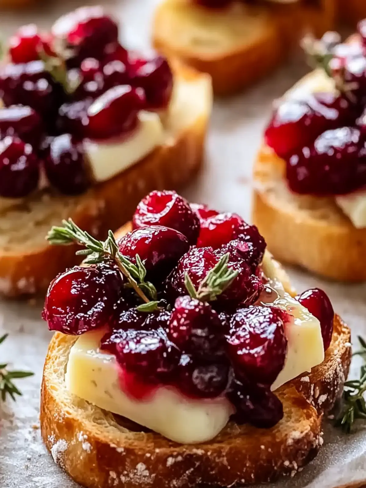 Cranberry Brie Crostini