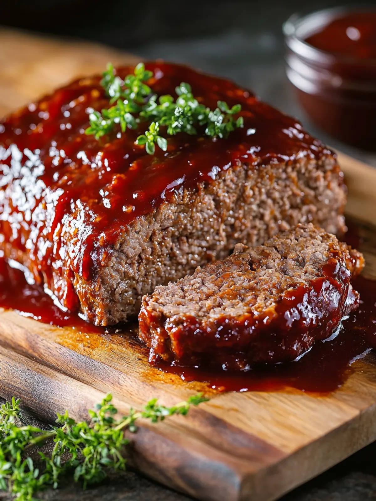 Smoked Meatloaf with Sweet BBQ Glaze