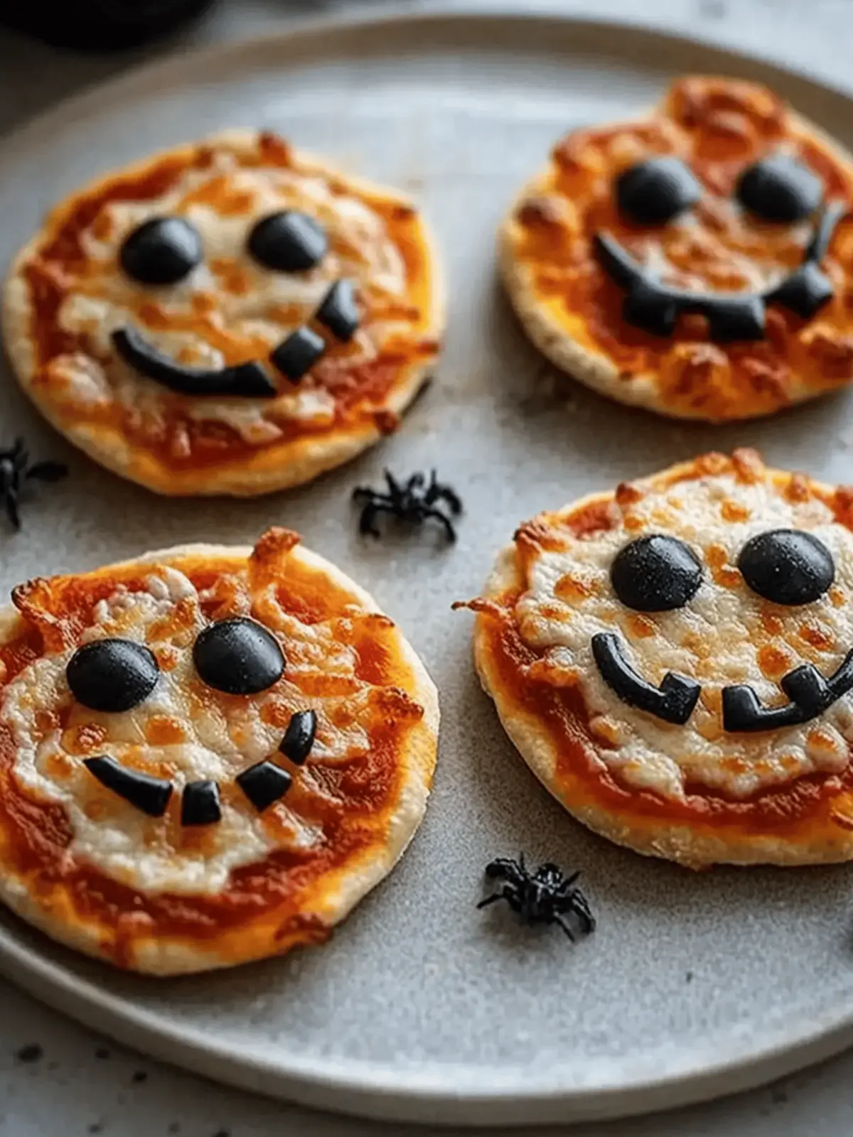 Mini Halloween Pizzas: Fun, Easy Recipes For Spooky Nights 4 Mini Halloween Pizzas