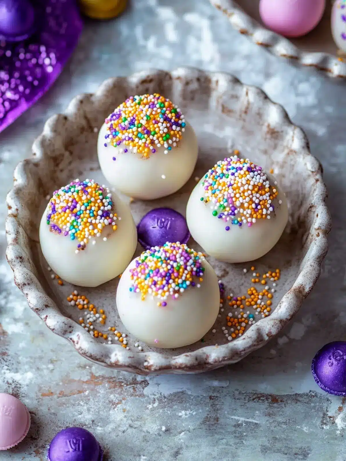 Decadent King Cake Oreo Balls for Your Next Festive Bash 3 King Cake Oreo Balls