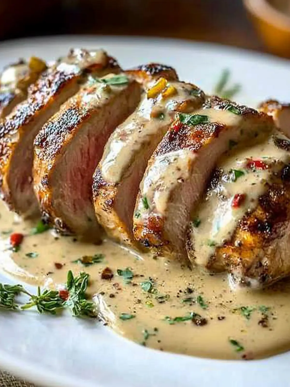 Savory Pork Tenderloin with Dijon Cream Sauce Bliss 2 Pork Tenderloin with Dijon Cream Sauce