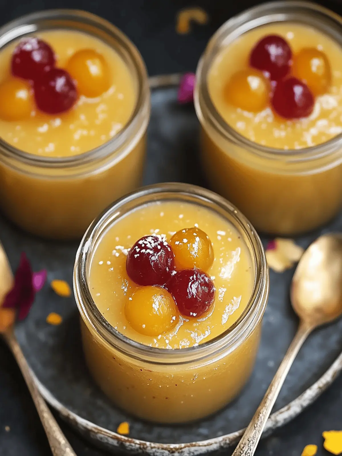 Gulab Jamun Custard Jars