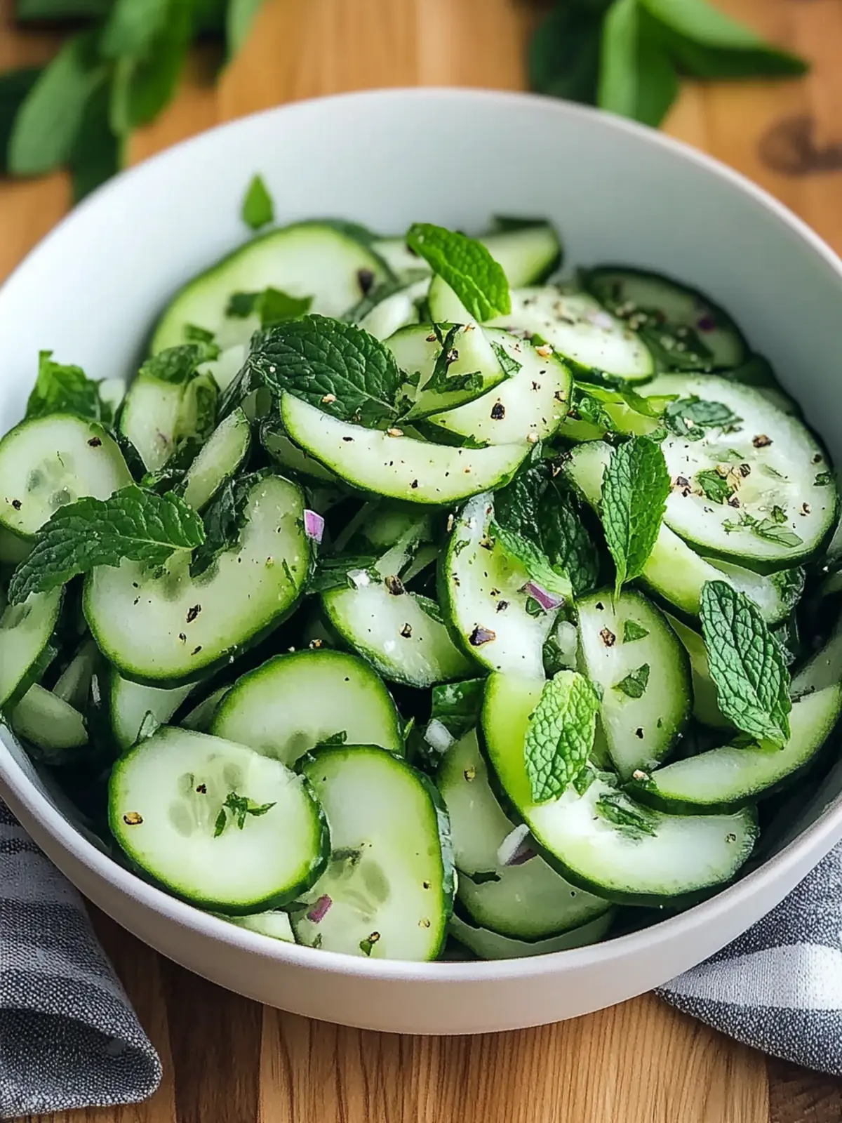 Healthy Cucumber and Mint Salad