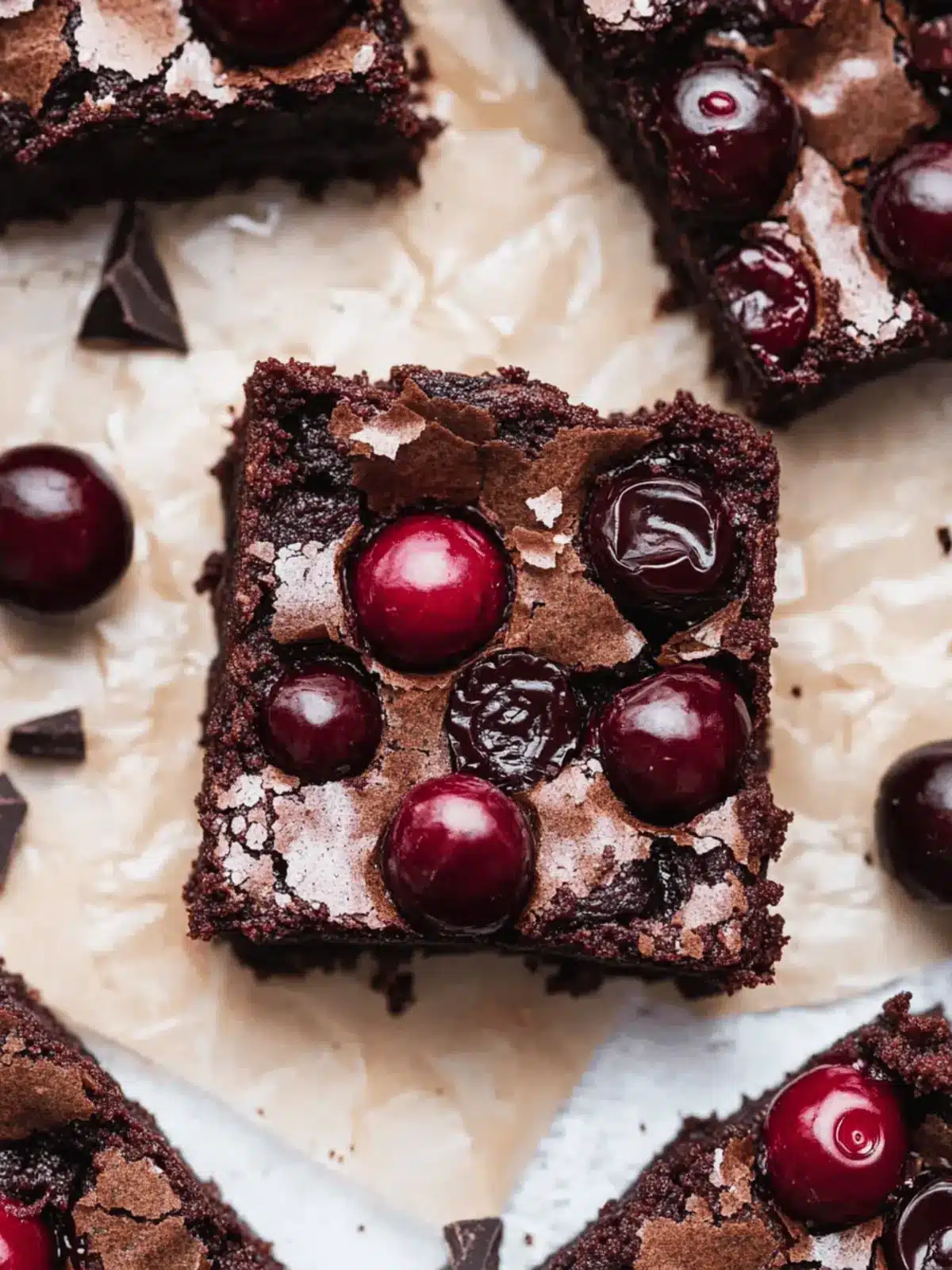 Roasted Chocolate Cherry Brownies