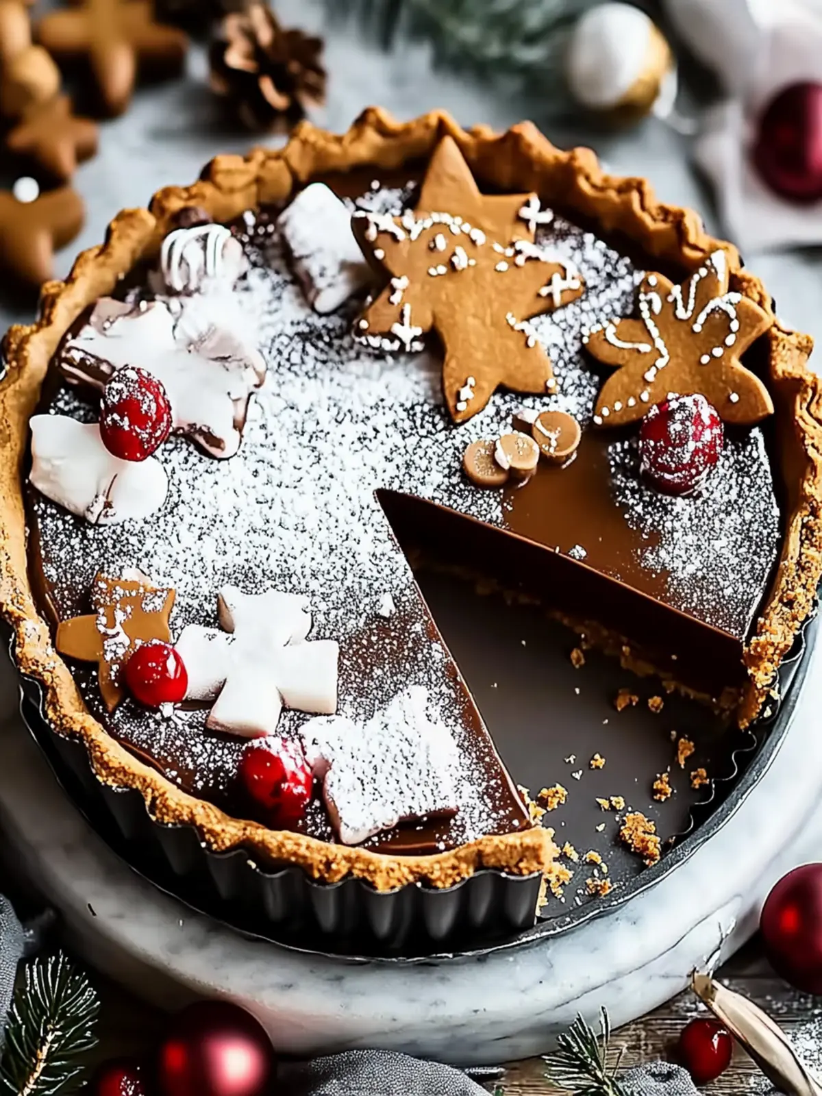 Indulge in Vegan Chocolate Gingerbread Tart for Cozy Holidays 4 Vegan Chocolate Gingerbread Tart