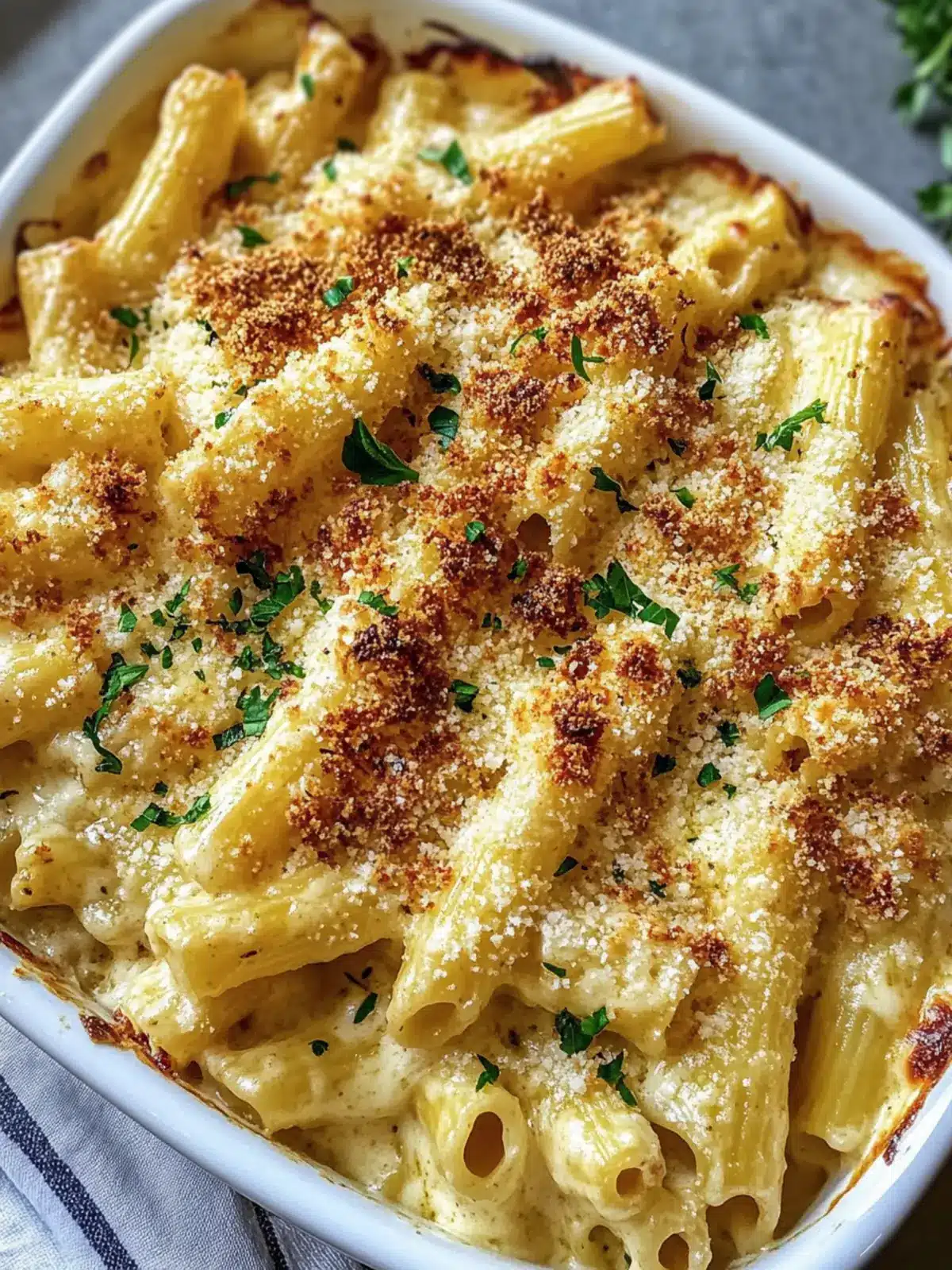 Creamy Garlic Parmesan Pasta Bake: Comfort in Every Bite 3 Creamy Garlic Parmesan Pasta Bake
