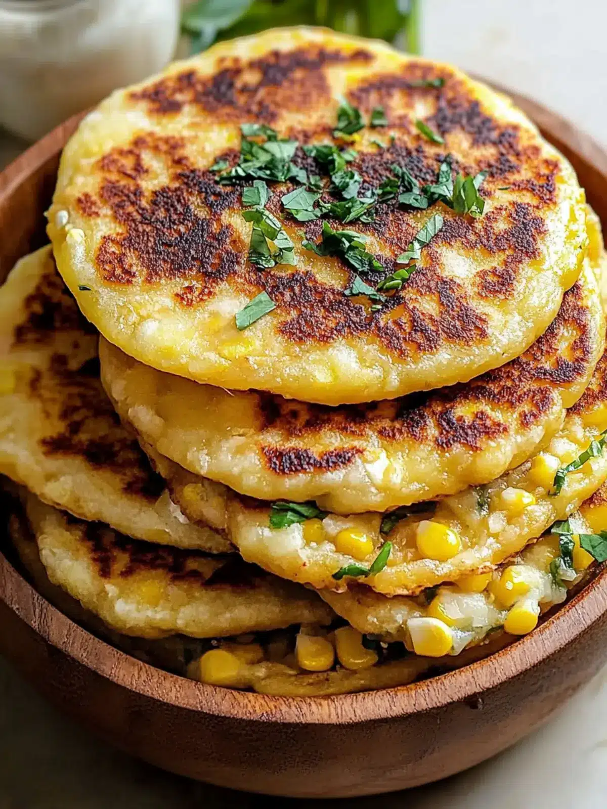 Venezuelan Sweet Corn Cachapas Loaded with Melty Mozzarella 3 Venezuelan Sweet Corn Cachapas