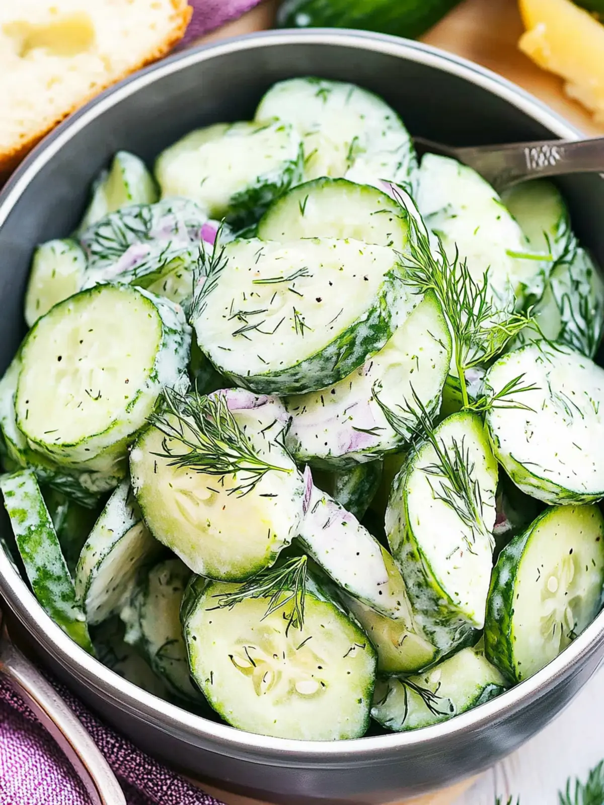 Crisp Cucumber Dill Salad with Creamy Yogurt Delight 4 Cucumber Dill Salad