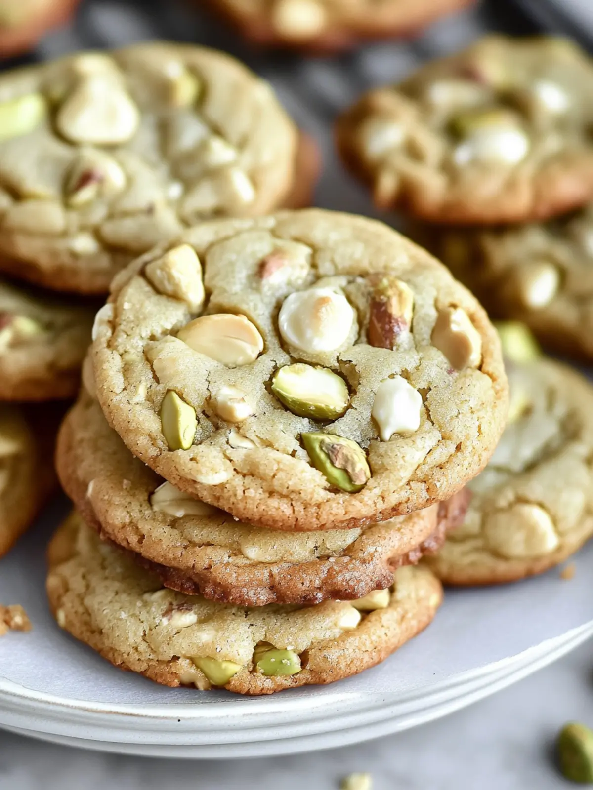 Pistachio & White Chocolate Chip Cookies