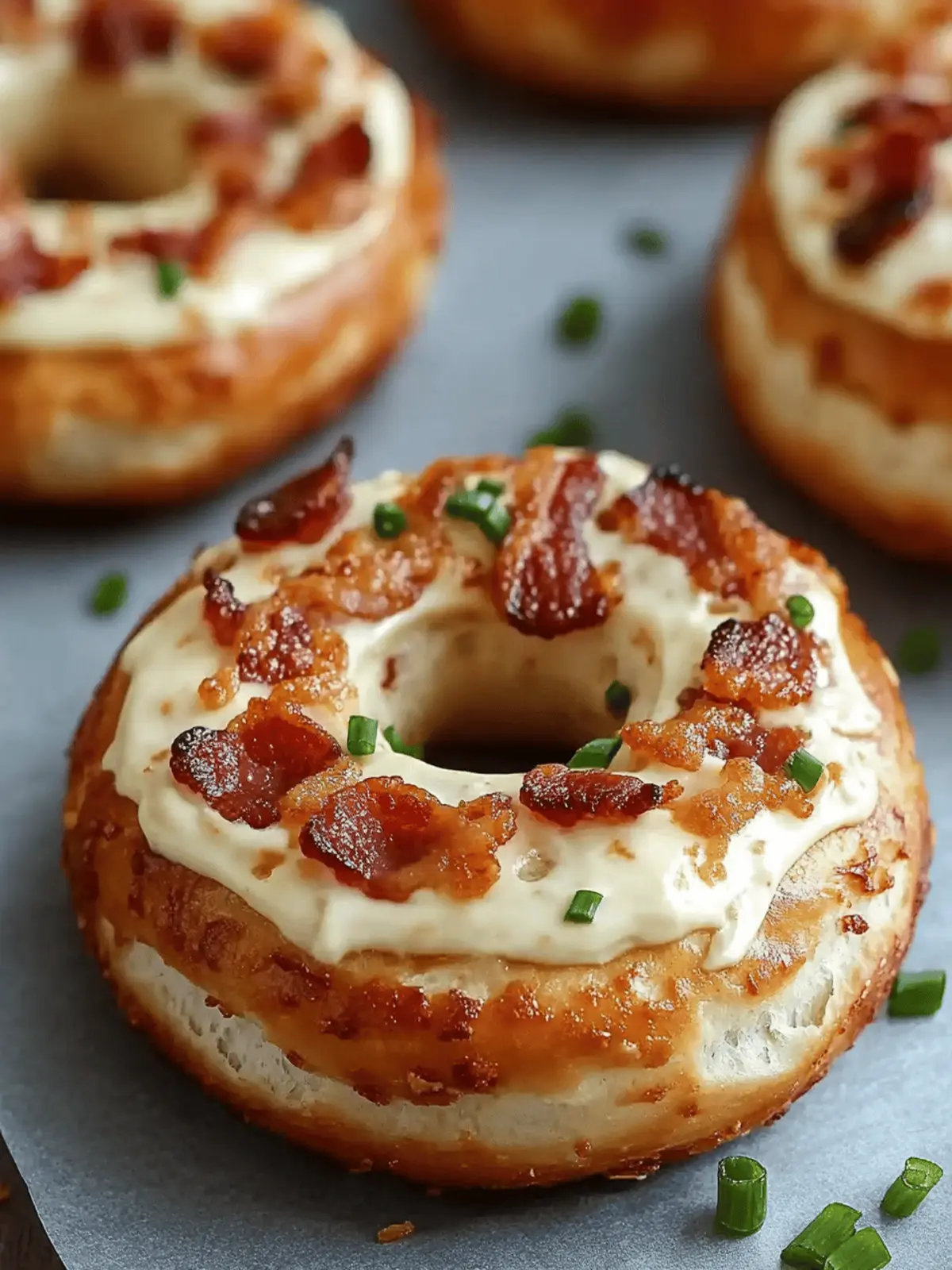 Bacon Cream Cheese Bagels