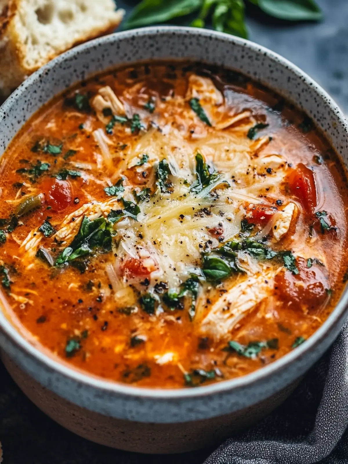 Easy Crockpot Chicken Parmesan Soup