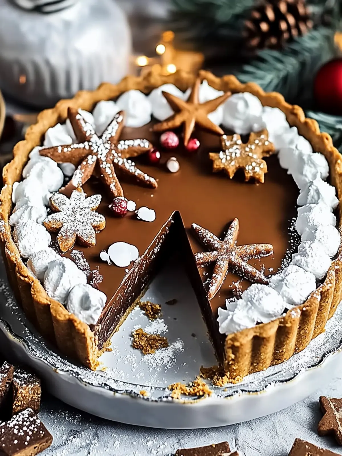 Indulge in Vegan Chocolate Gingerbread Tart for Cozy Holidays 3 Vegan Chocolate Gingerbread Tart