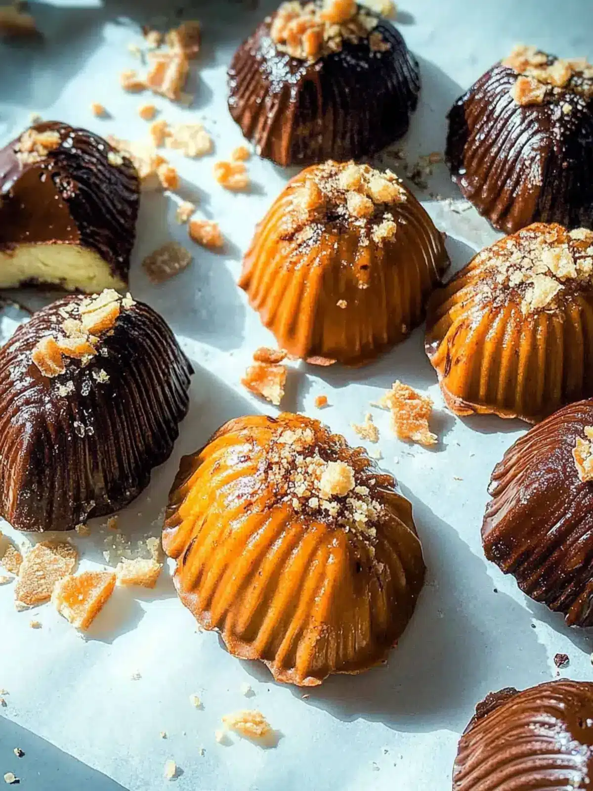 Delightful Kuih Bahulu with Chocolate: A Treat to Savor 2 Kuih Bahulu with Chocolate