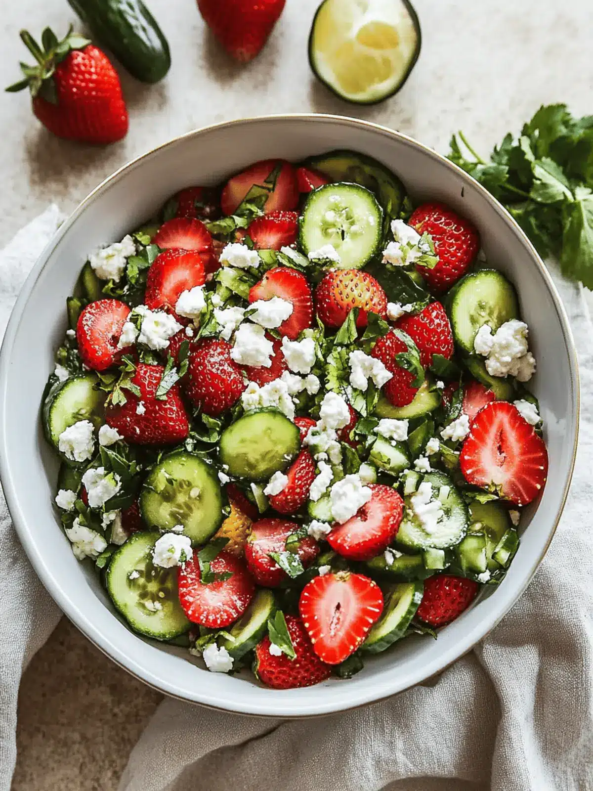 Strawberry Cucumber Salad