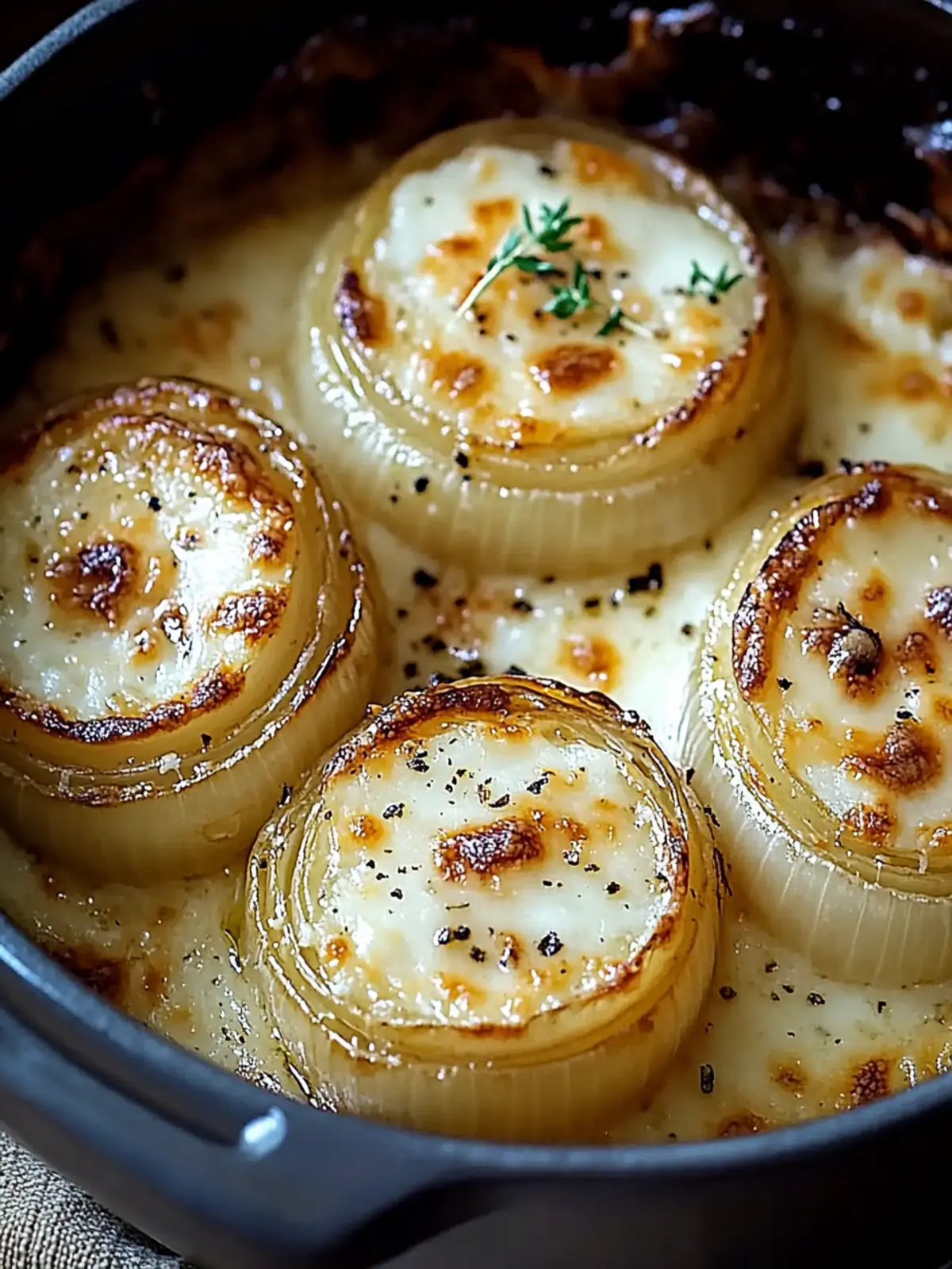Creamy Baked Onions with Asiago Cheese